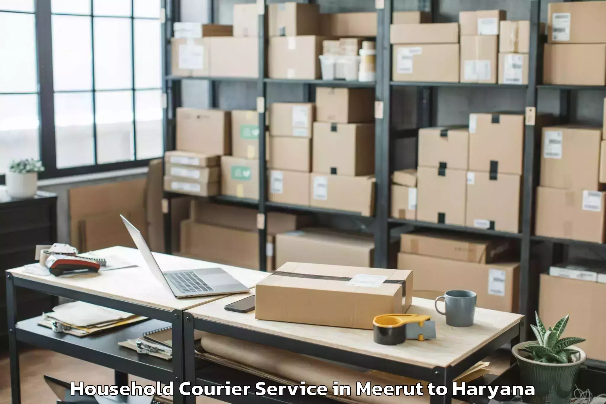 Easy Meerut to Hathin Household Courier Booking